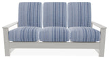 Leeward Deep Seat 3-Seat Outdoor Sofa, Copeland Chambray/Snow