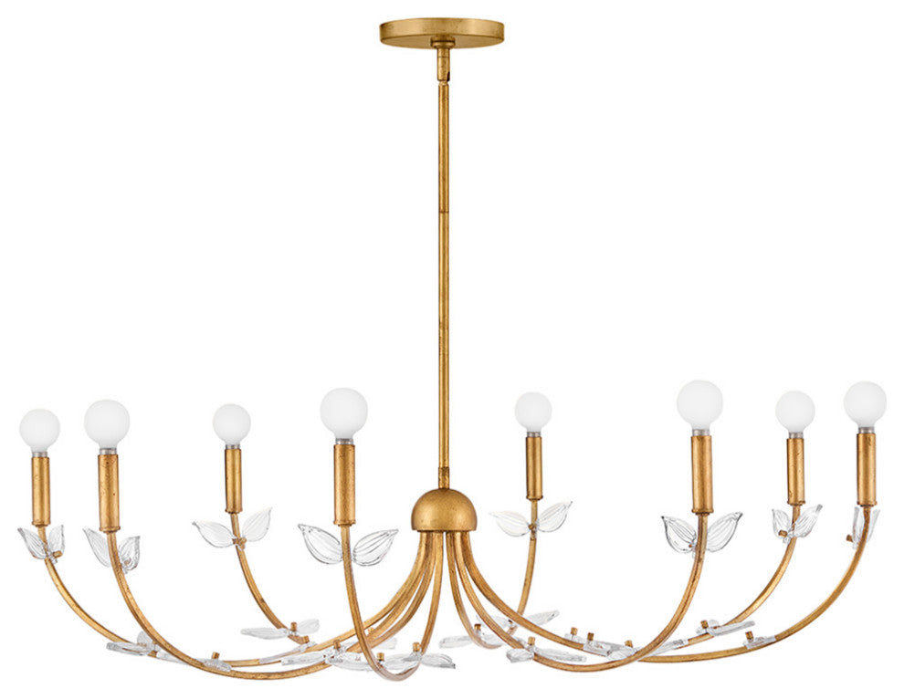Hinkley Aliso Large Chandelier, Distressed Brass