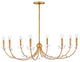 Hinkley Aliso Large Chandelier, Distressed Brass