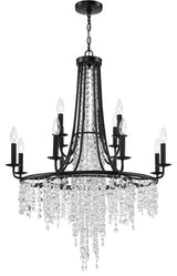 Gabrielle 12 Light Chandelier in Matte Black