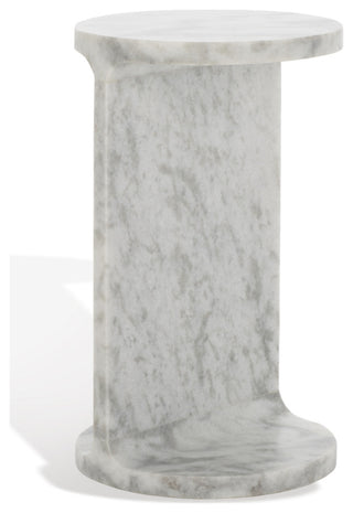 Safavieh Couture Melinda Marble "C" Accent Table, White