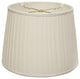 18" White Paperback Linen Lampshade With Side Pleats