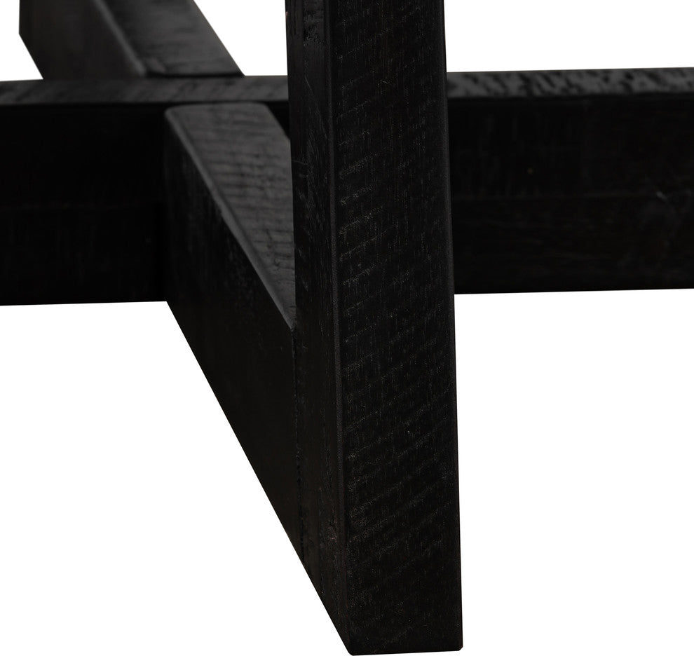 Chester Modern Concrete and Acacia Round Coffee Table