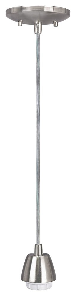 21037-11 , 1-Light Hanging Socket Mini Pendant Kit, Satin Nickel