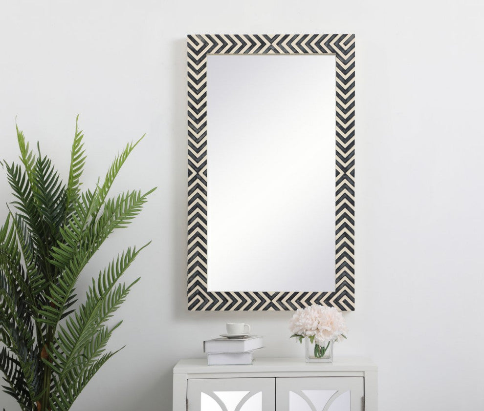 Omar Rectangle Mirror, 24", Chevron