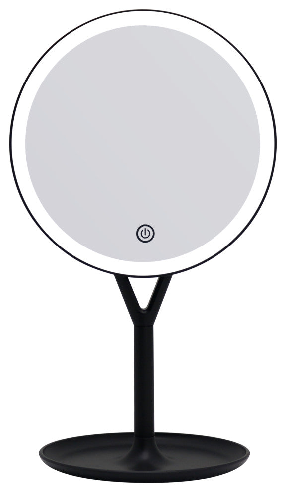 Clarity LED Makeup Mirror with Touch Sensor, Black