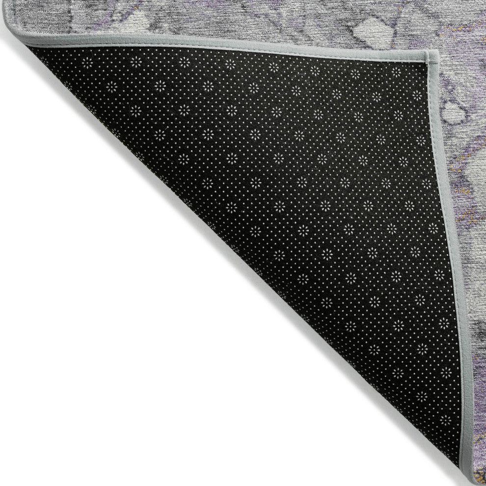 Machine Washable Indoor/Outdoor Chantille ACN1909 Violet 8' x 8' Round Rug