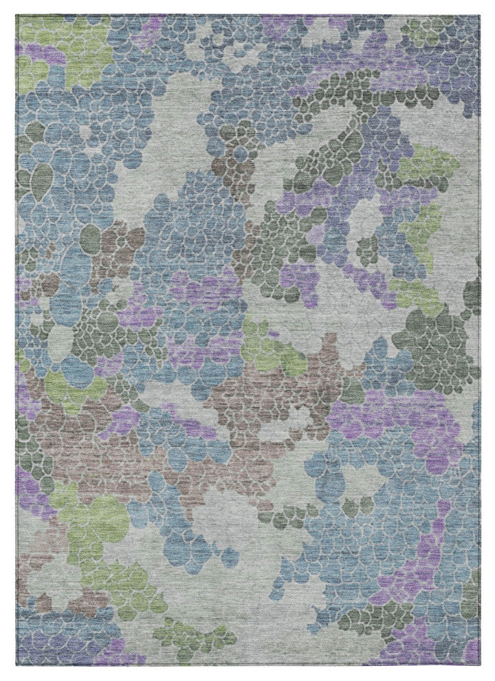 Machine Washable Indoor/Outdoor Chantille ACN1906 Blue 2'6" x 3'10" Rug