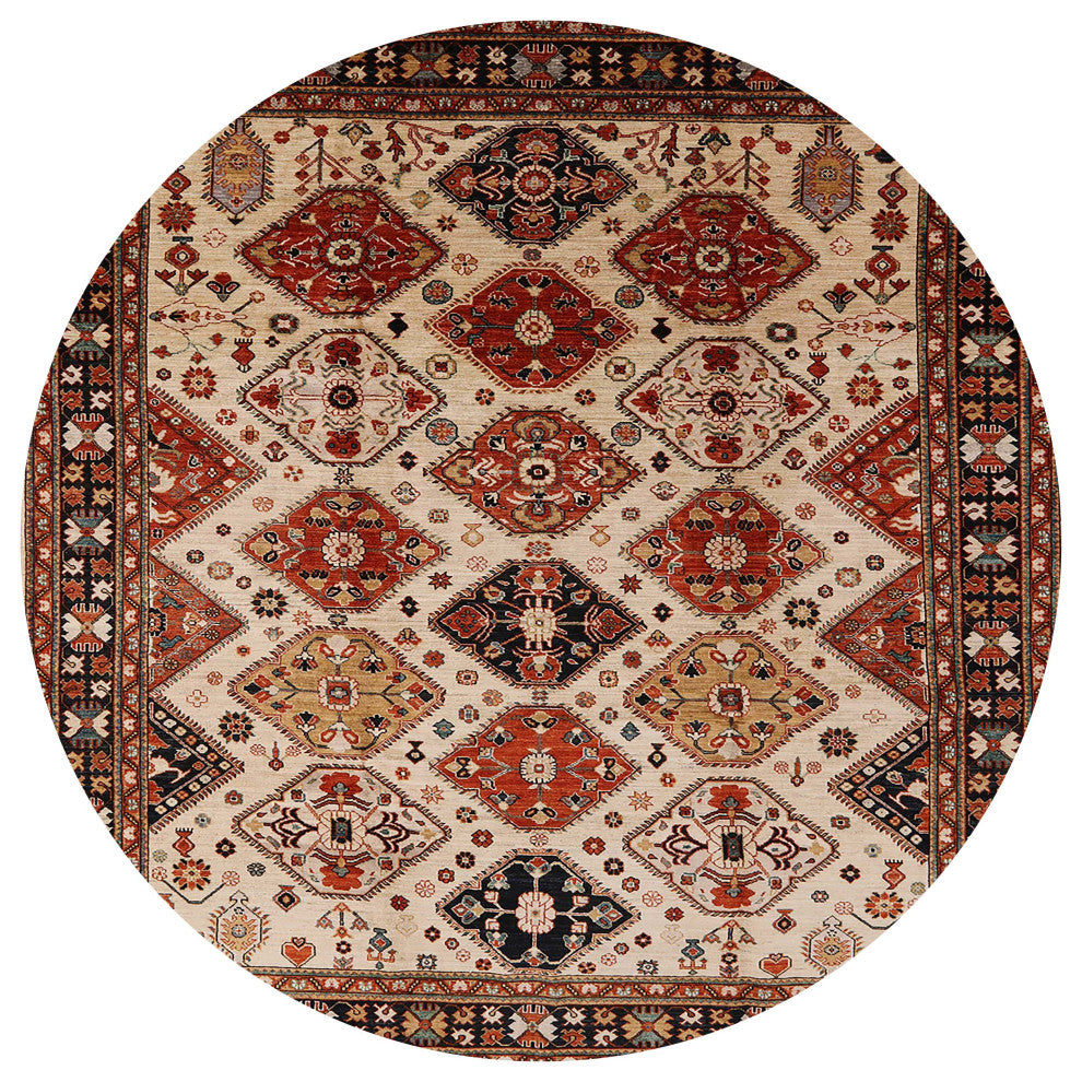 Ahgly Company Indoor Round Mid-Century Modern Area Rugs, 8' Round