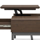 Banting Solid Hardwood Lift Top Coffee Table, Walnut Brown