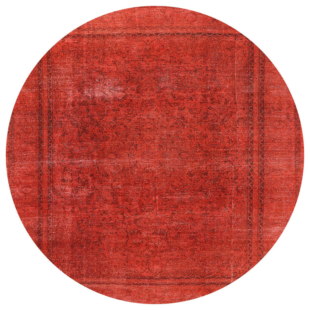 Ahgly Company Indoor Round Mid-Century Modern Area Rugs, 5' Round