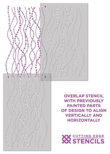 Pearls Allover Stencil Trendy Easy DIY Home Decor For Walls, Large