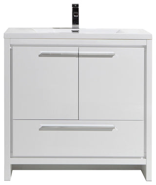 Alma-Allier Freestanding Vanity With Integrated Sink, White, 36"