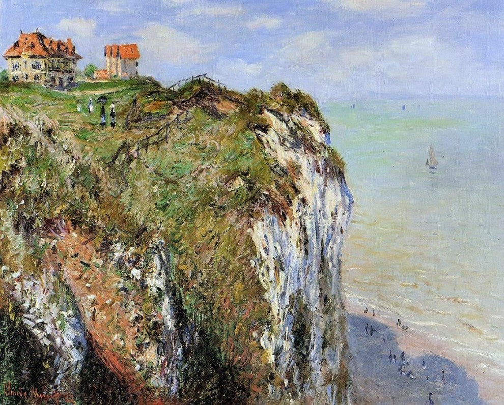 Claude Oscar Monet The Cliff at Dieppe, 20"x25" Gallery Wrapped Canvas Print