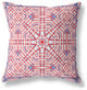 28 Red White Geostar Indoor Outdoor Throw Pillow