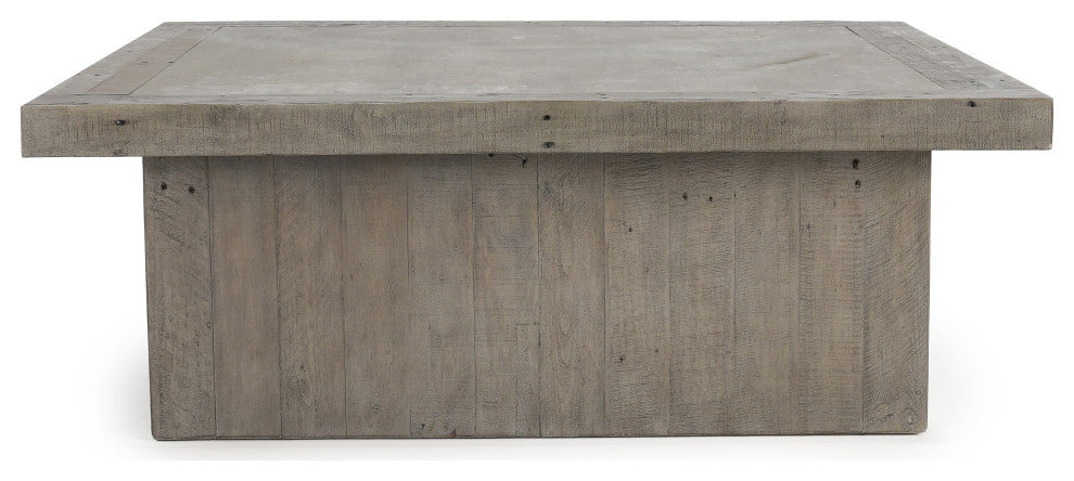 Stonebridge Square Coffee Table Distressed Grey by Kosas Home