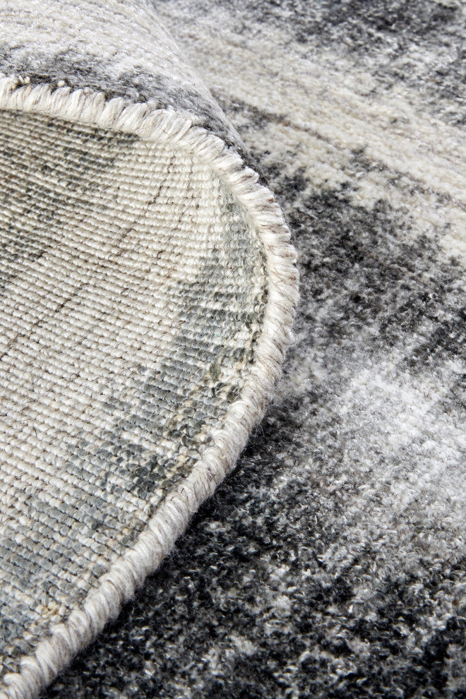 Weave & Wander Malana Handwoven Graident Rug, Charcoal Gray, 10ft x 14ft Rug