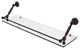 Waverly Place 30" Floating Glass Shelf with Gallery Rail, Antique Bronze