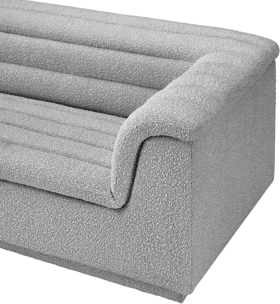 Cascade Upholstered Modular Sofa, Gray, Boucle Fabric, Corner Sectional