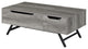 1 Drawer Coffee Table, Gray Oak and Black
