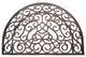 Bronze Moulded Vines Half-round Rubber Doormat, 24"x36"