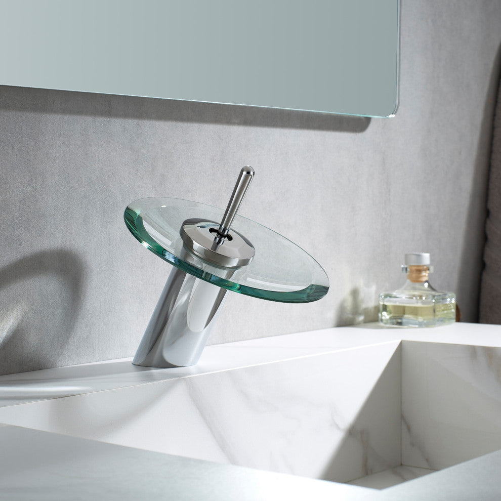 Torino Falls Single Hole Bathroom Faucet, Polished Chrome