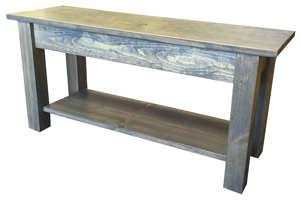 Cape Cod Storage Bench With Shelf, 30"