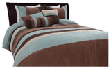Geo 7-PC Complete Comforter Set, Blue, Twin, 6-Pc