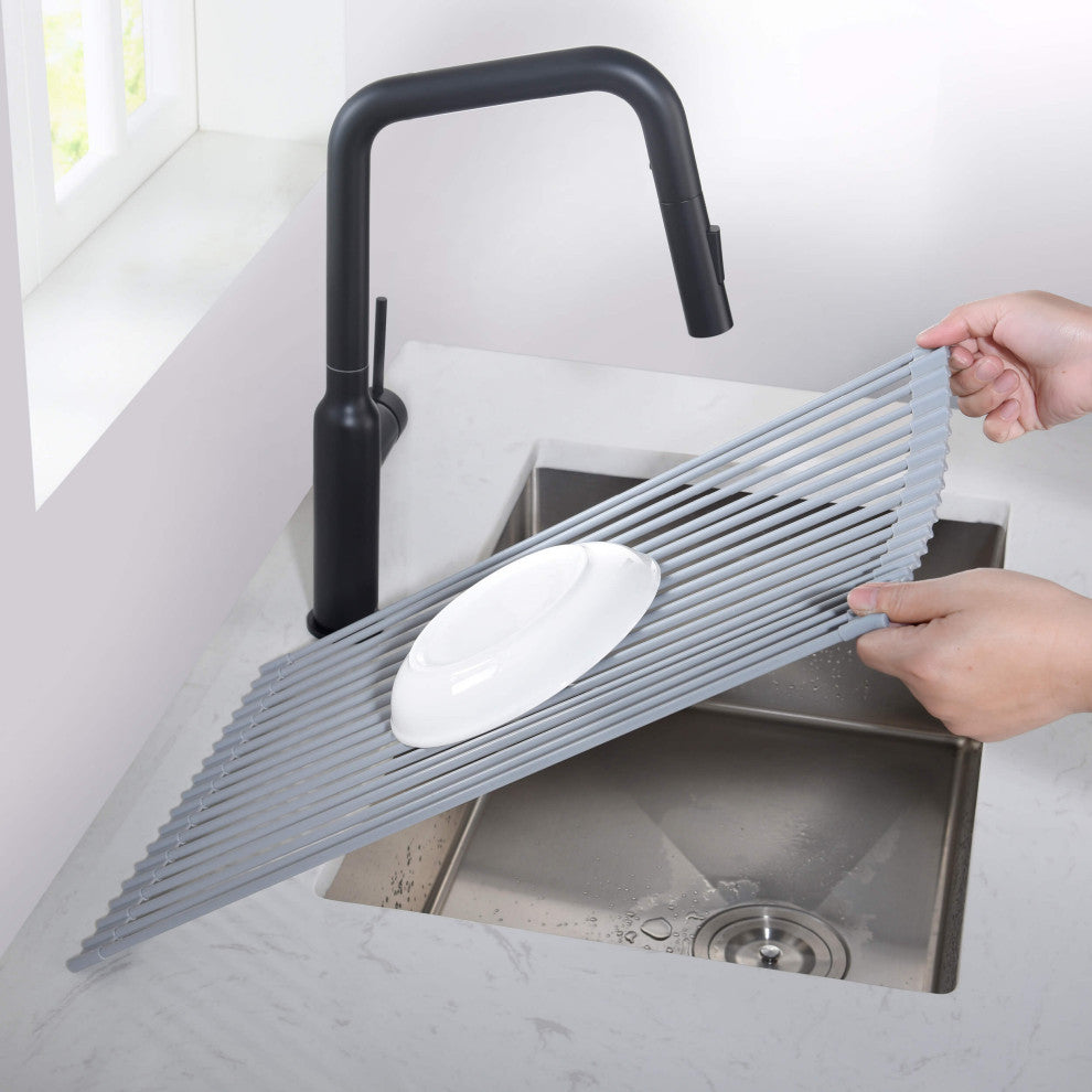 KIBI Multipurpose Stainless Steel Roll Up Drain Tray, 17"