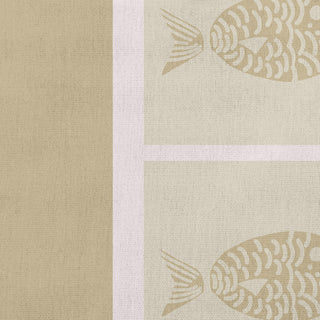 26x26" Fish Chips Nautical Decorative Indoor Pillow, Taupe