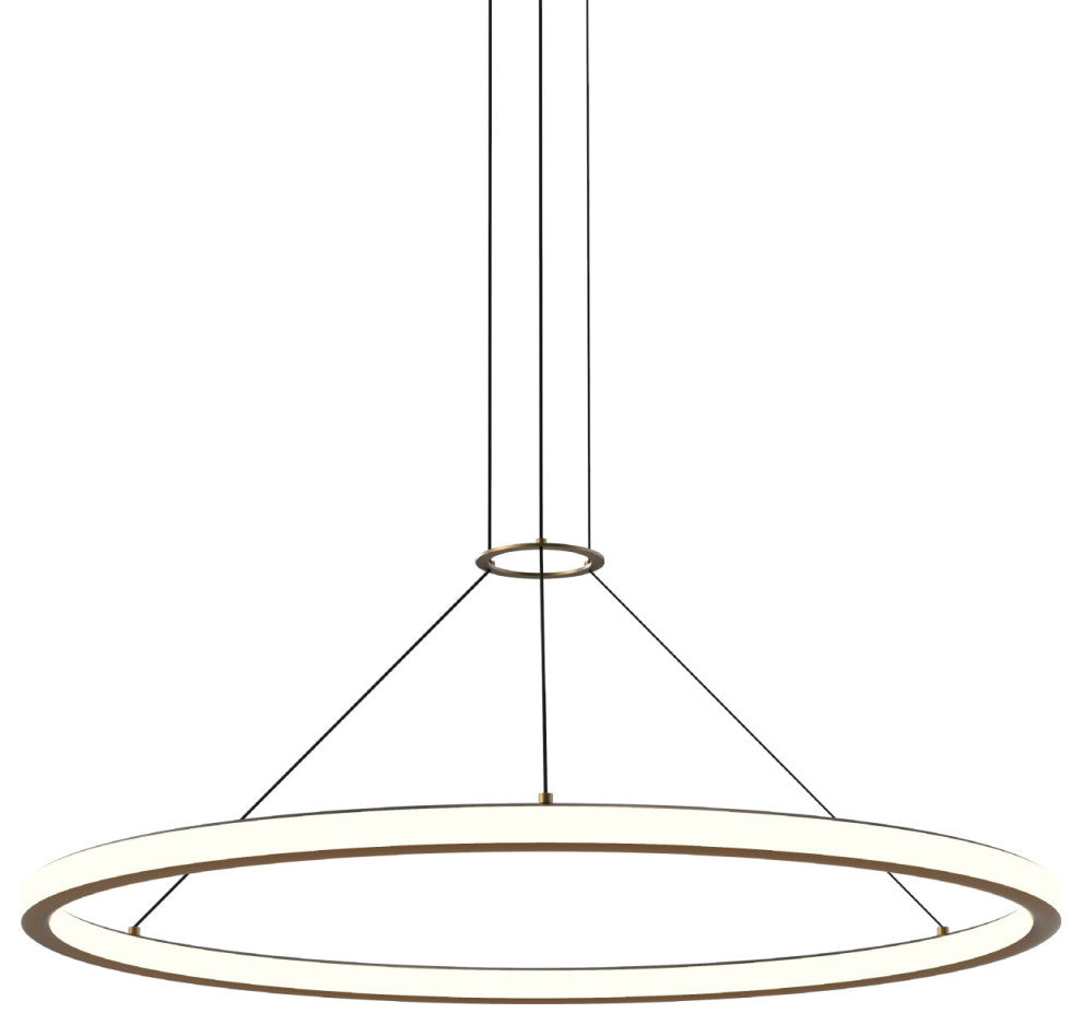 Sonneman 2233-38-35 Luna 38"W LED Ring Chandelier - 3500K - Painted Brass