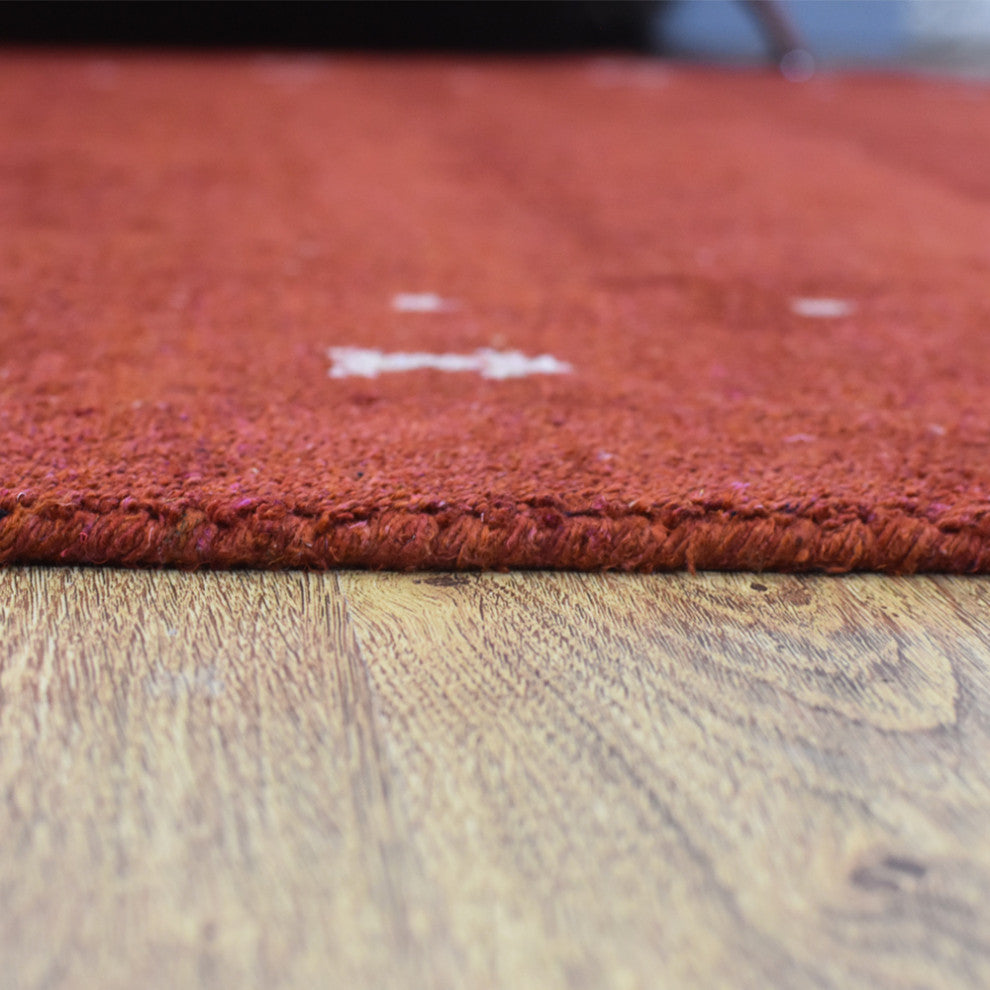 HAND KNOTTED LOOM SILK ECO-FRIENDLY RUGS-9'x12',Rectangle,Light Red,Contemporary