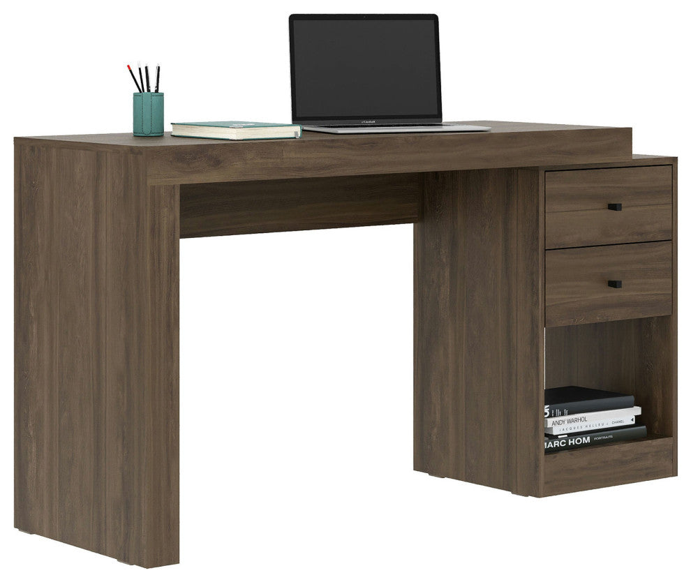 Techni Mobili Expandable Home Office Desk, Walnut