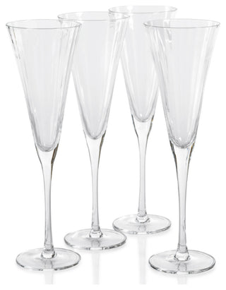 Cesena Optic Champagne Flutes, Set of 4