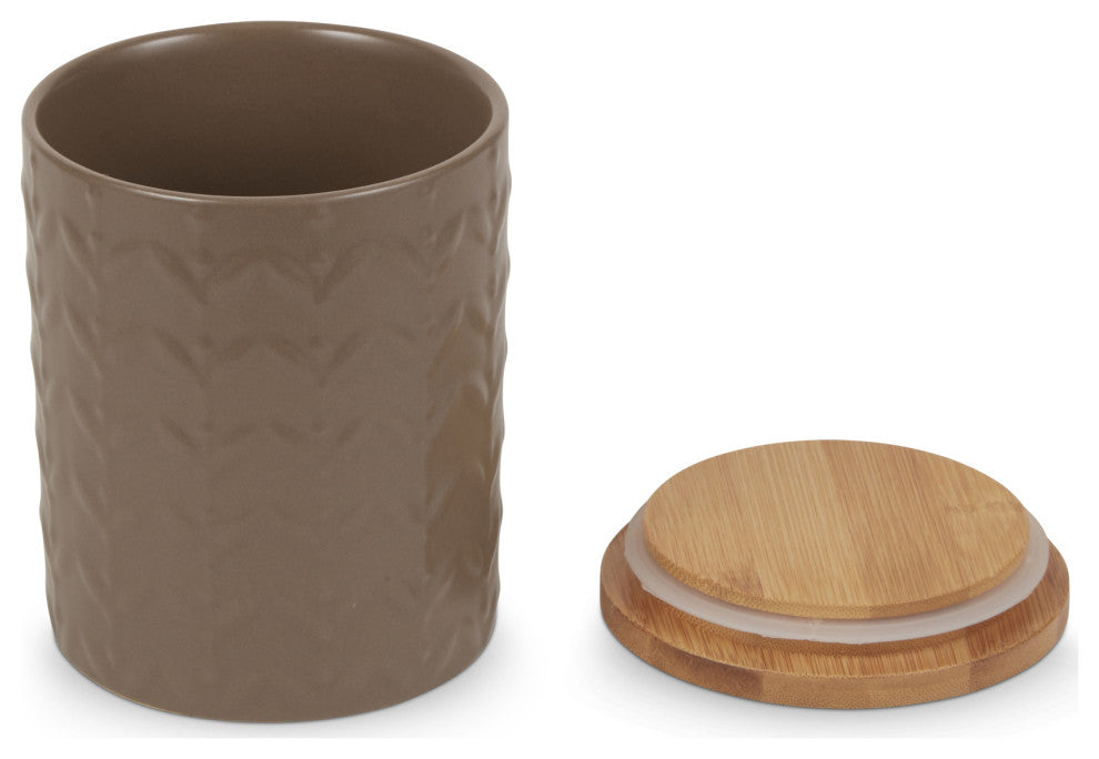 Mushroom Matte Retro Vine Texture Ceramic Canister (Set of 3)