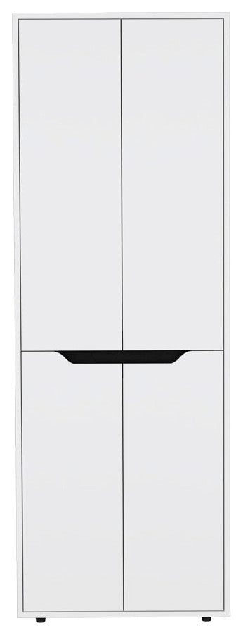 Multistorage Kitchen Pantry Hepler, Kitchen, White / Black