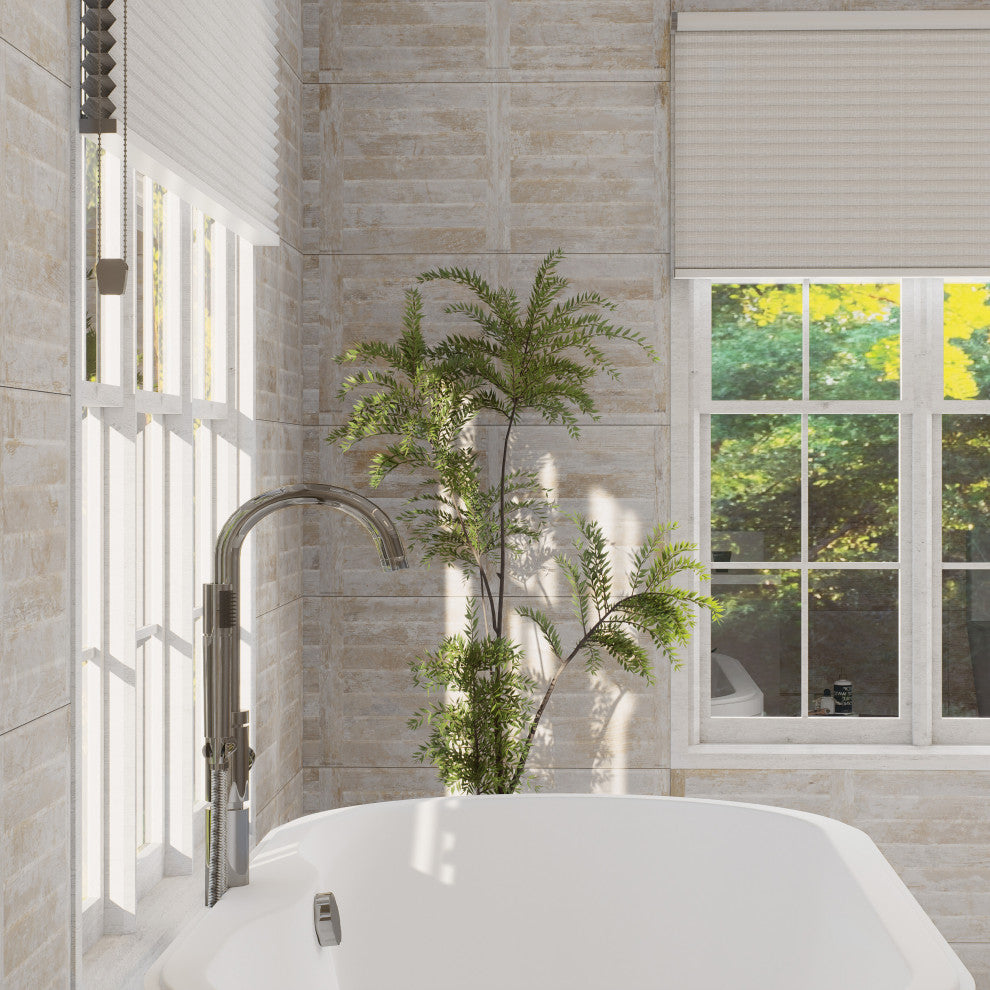 Habanera Decor Beige Fluted Ceramic Wall Tile