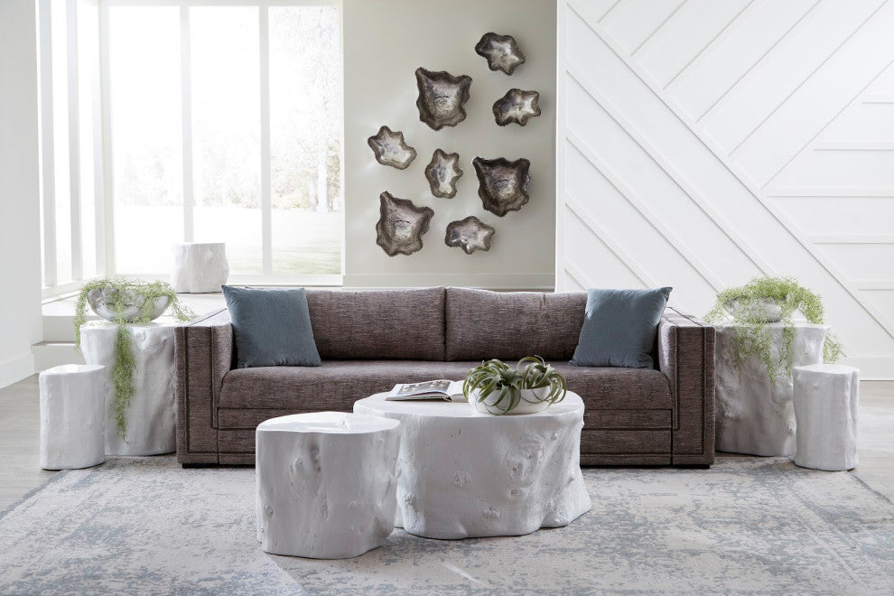 Log Stool, Gel Coat White, Large