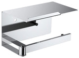 Deco Toilet Paper Holder With Shelf, Chrome