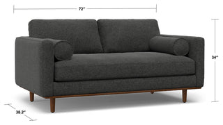 Morrison 72-inch Sofa, Charcoal Gray