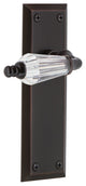 New York Plate Privacy Parlor Lever, Timeless Bronze