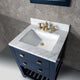 Madalyn 24" Monarch Blue Bathroom Vanity With Satin Brass Faucet