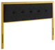 Teagan Tufted King Performance Velvet Headboard Gold Black