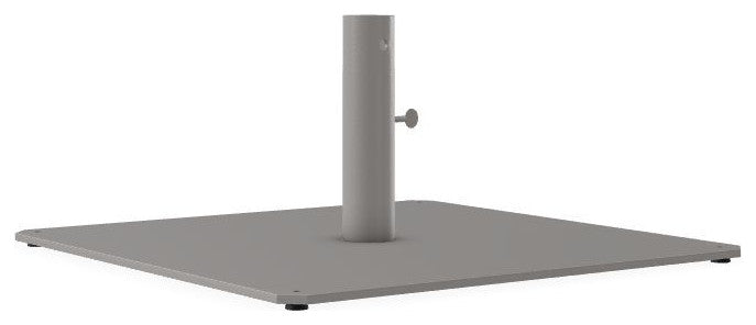 24" Square Powdercoated Steel Umbrella Base, Warm Gray