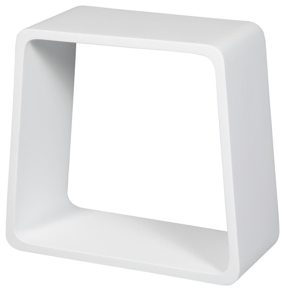Alfi Brand White Matte Solid Surface Resin Bathroom / Shower Stool