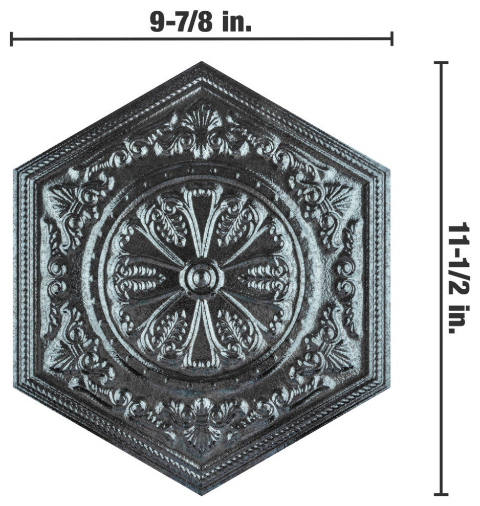 Zinc Hex Silver Decor Porcelain Floor and Wall Tile
