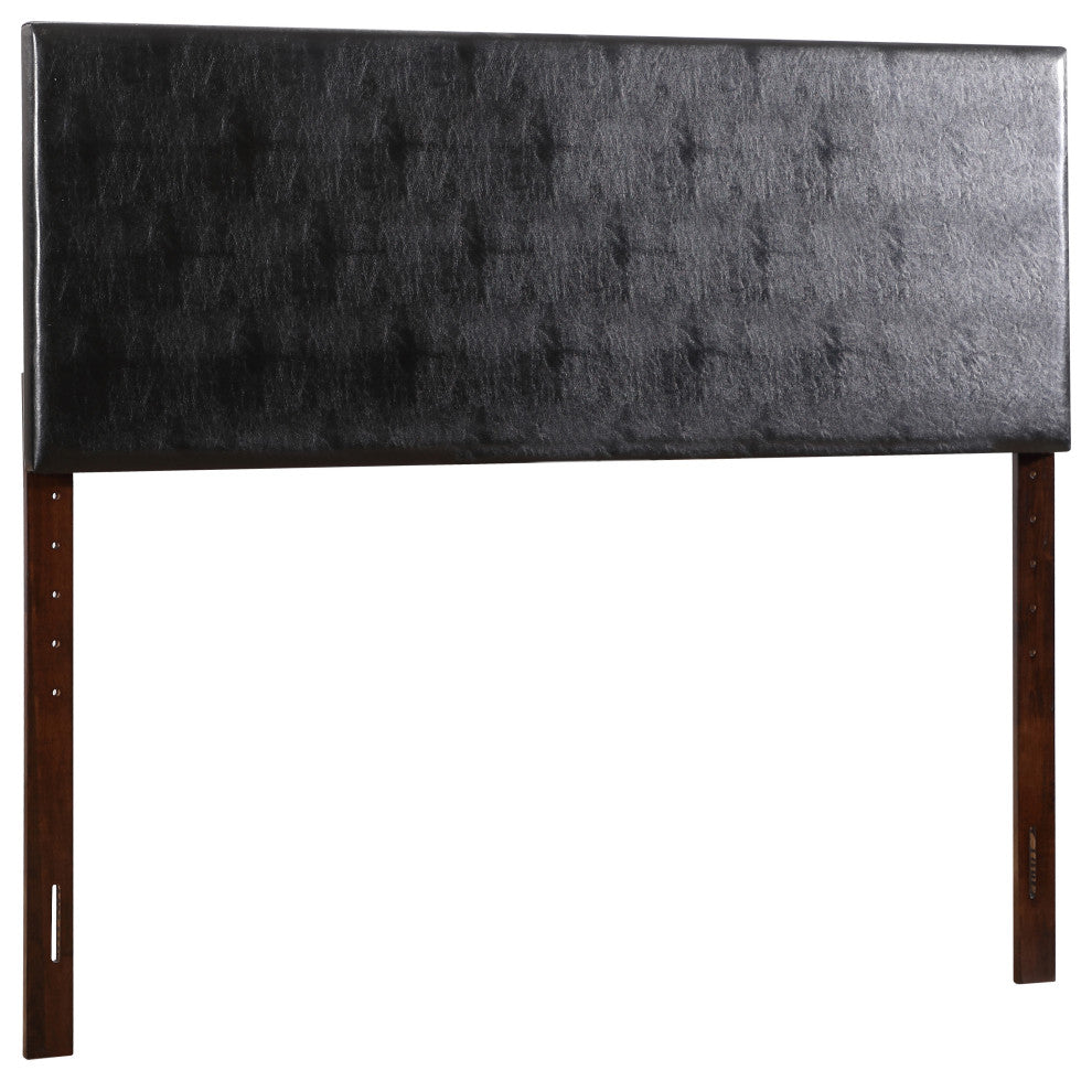 Novo Faux Leather Headboard, Black, Queen