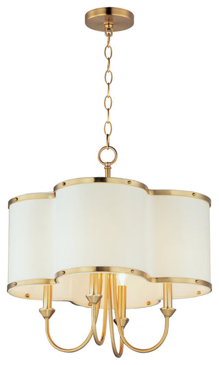 Maxim Lighting Clover 4-Light Chandelier, Satin Brass, 12246OFSBR