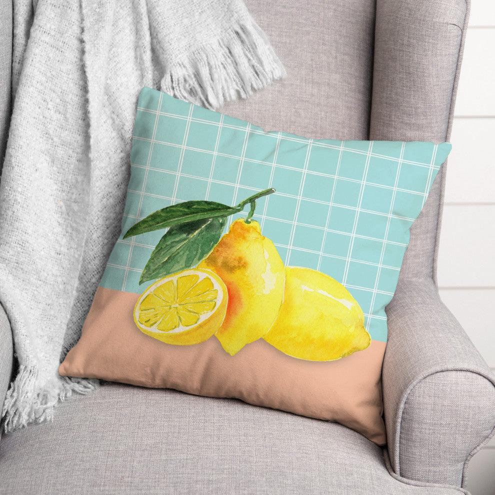 Lemon Still Life 18x18 Indoor / Outdoor Pillow