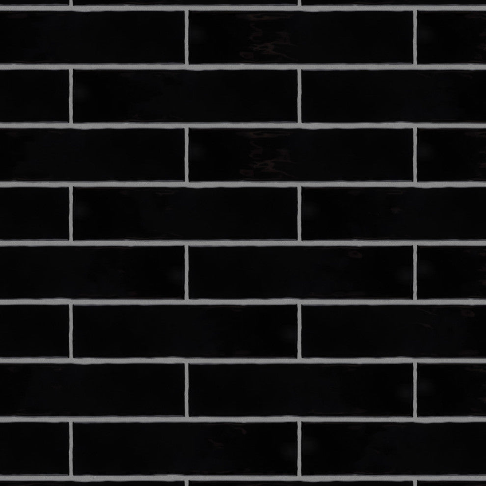Castillo 3" x 12" Ceramic Wall Tile, Black